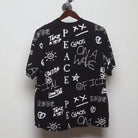 Back view of Vintage 1990s Graffiti Art "Chaos & Peace" All Over Print T-Shirt - XXL
