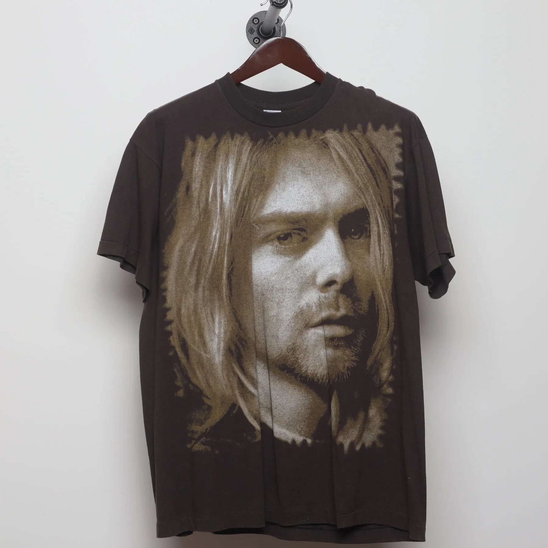 Front view of Vintage 1990s Kurt Cobain "A Cry in the Dark" Memorial T-Shirt - XL
