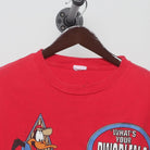 Close-up of the collar and tag on the Vintage 1990s Looney Tunes "What's Your Pwoblem?" T-Shirt - L