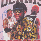 Close-up of the main graphic on the Vintage 1990s Style Dennis Rodman "The Worm" Bootleg T-Shirt - M