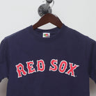 Close-up of the collar and tag on the Vintage 2000s Boston Red Sox Pokey Reese #3 T-Shirt S