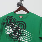 Close-up of the collar and tag on the Vintage 2000s Element Graphic Skate T-Shirt M