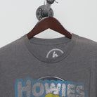 Close-up of the collar and tag on the Vintage Y2K Homage x Howies Hockey Tape "Mascot Logo" T-Shirt - L