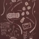 Close-up of the main graphic on the Vintage Y2K McCafé "Coffee Menu" T-Shirt - M