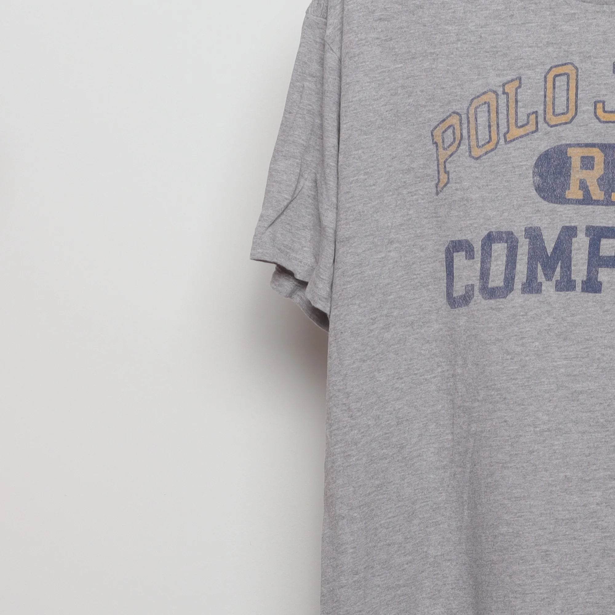 Close-up of the sleeve on the Vintage 2000s Polo Jeans Co. Logo Graphic T-Shirt XL