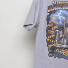 Close-up of the sleeve on the Vintage 2000s Sturgis Wolf Biker Rally T-Shirt M