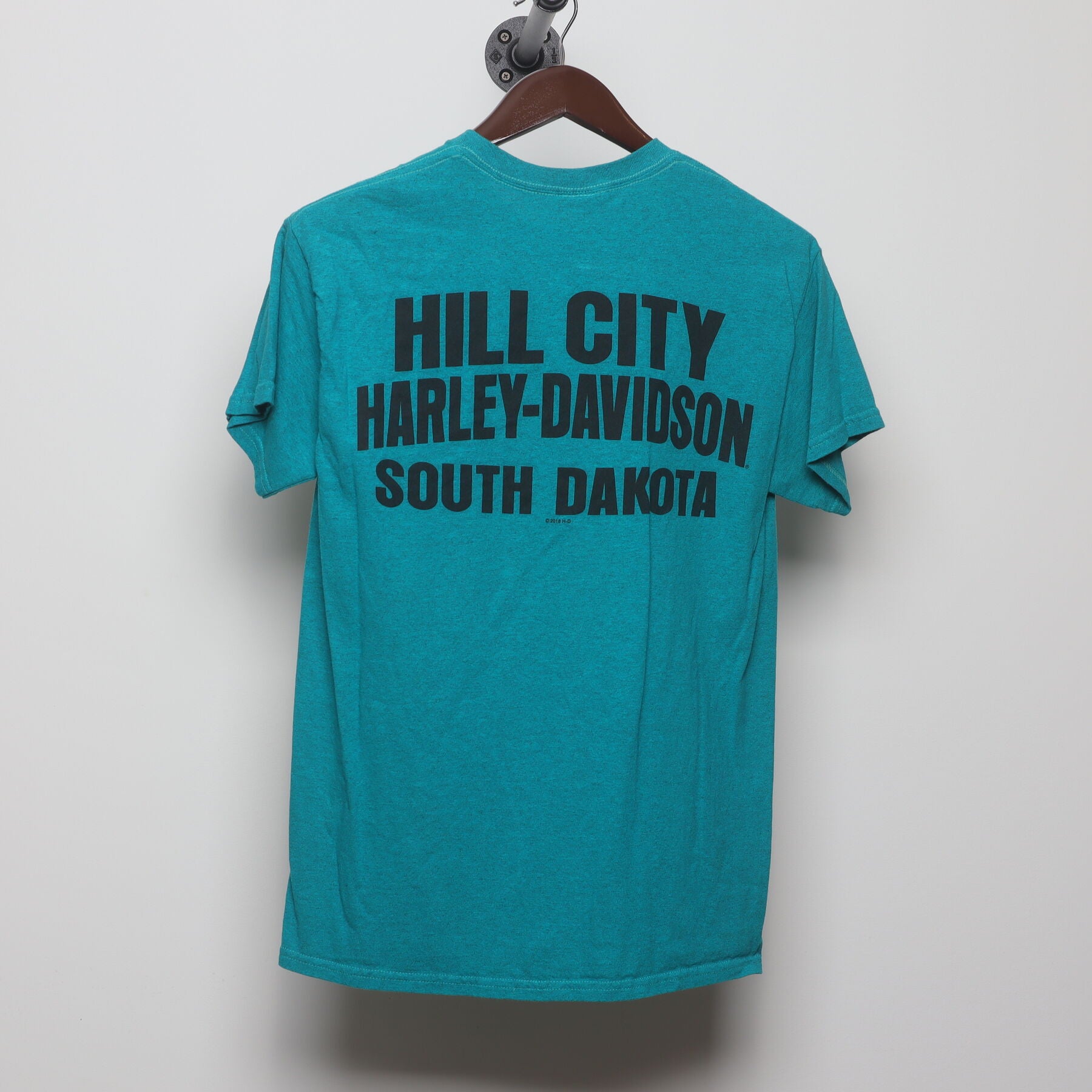 Back view of Vintage 1980s Harley-Davidson "World Famous Motorcycles" T-Shirt - S