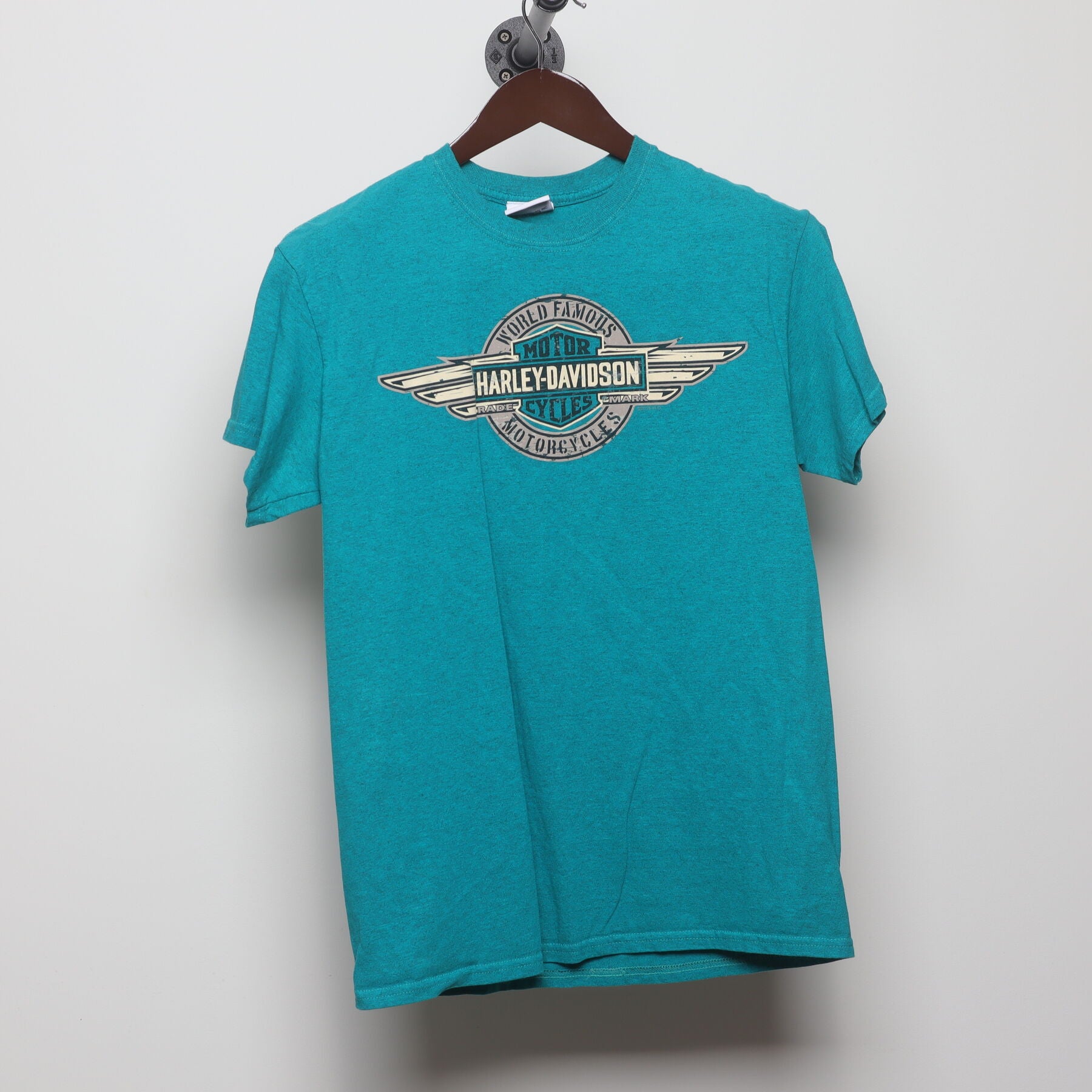 Front view of Vintage 1980s Harley-Davidson "World Famous Motorcycles" T-Shirt - S