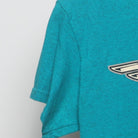 Close-up of the Left sleeve on the Vintage 1980s Harley-Davidson "World Famous Motorcycles" T-Shirt - S