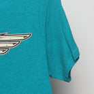 Close-up of the Right sleeve on the Vintage 1980s Harley-Davidson "World Famous Motorcycles" T-Shirt - S
