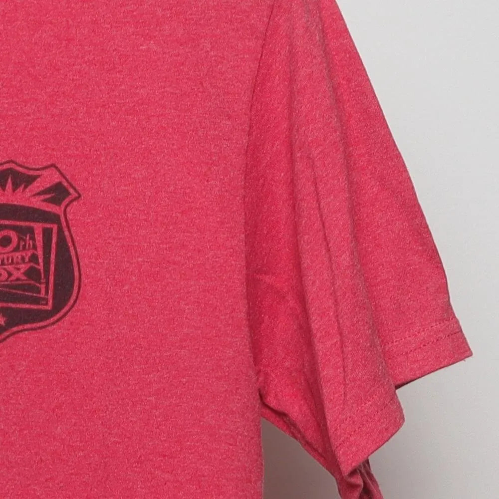 Close-up of the sleeve on the Vintage 2010s 20th Century Fox "Fox Brought The Heat 2013" T-Shirt - M