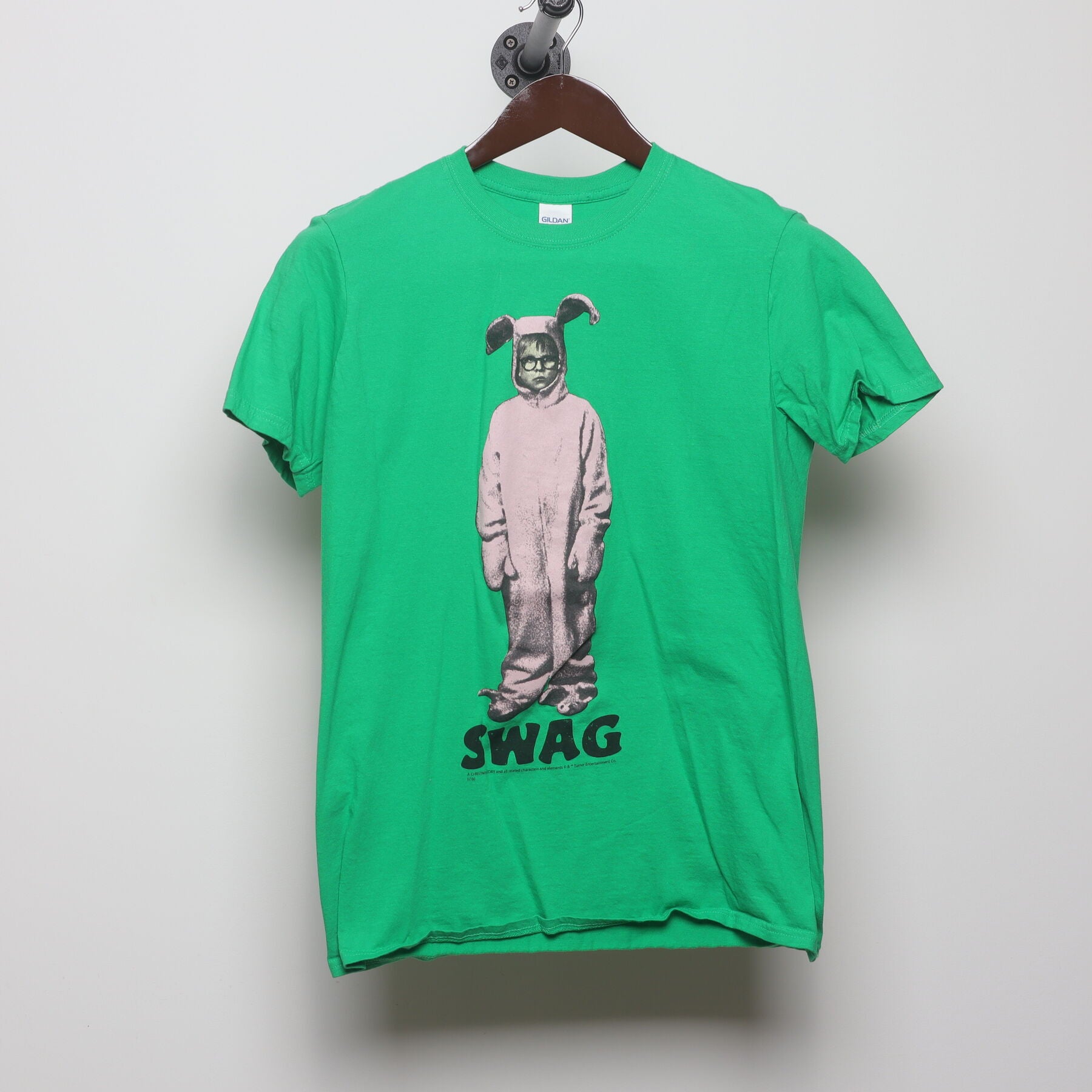 Front view of Vintage 2010s A Christmas Story "Ralphie Swag Bunny" T-Shirt - S
