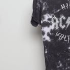 Close-up of the sleeve on the Vintage 2010s AC/DC High Voltage Tie-Dye Tee S