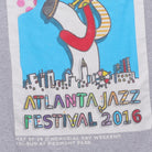 Close-up of the main graphic on the Vintage 2010s Atlanta Jazz Festival "39th Annual Performers" T-Shirt - S