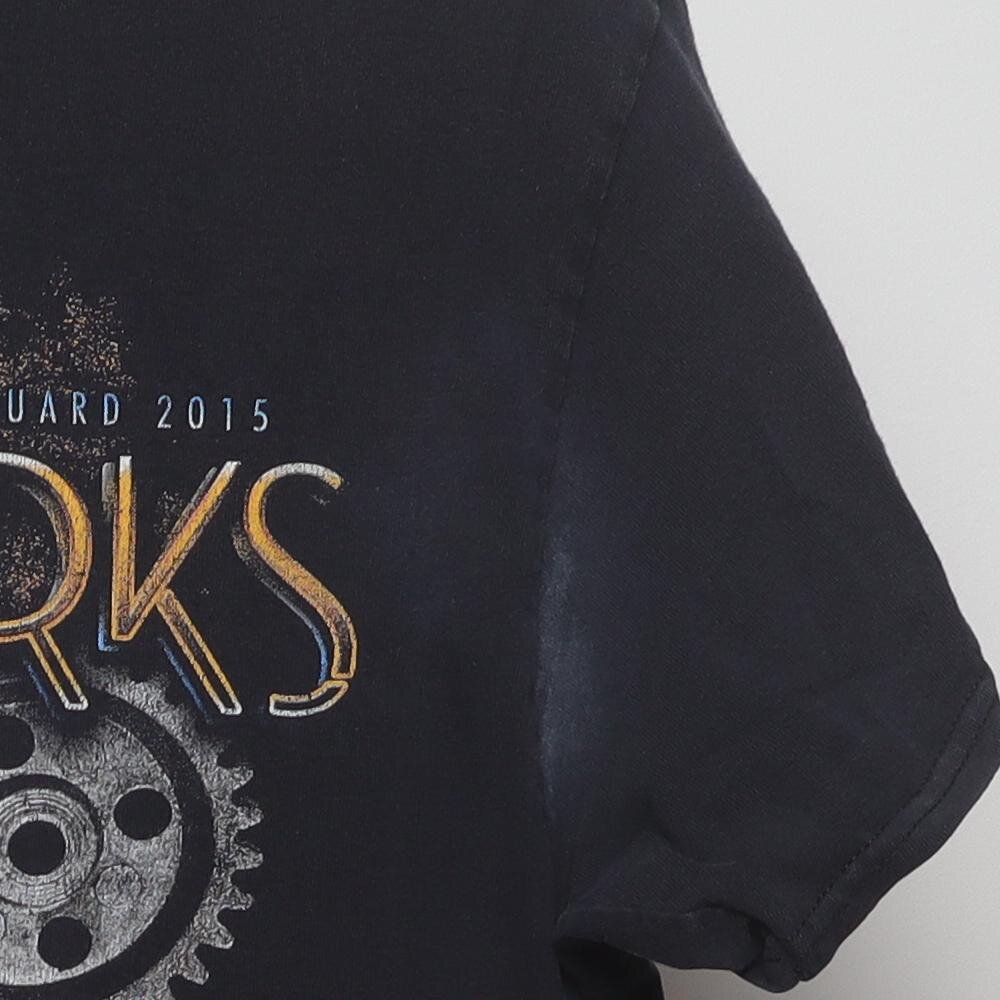Close-up of the sleeve on the Vintage 2010s Copperas Cove High School Marching Band "Gearworks" T-Shirt - L