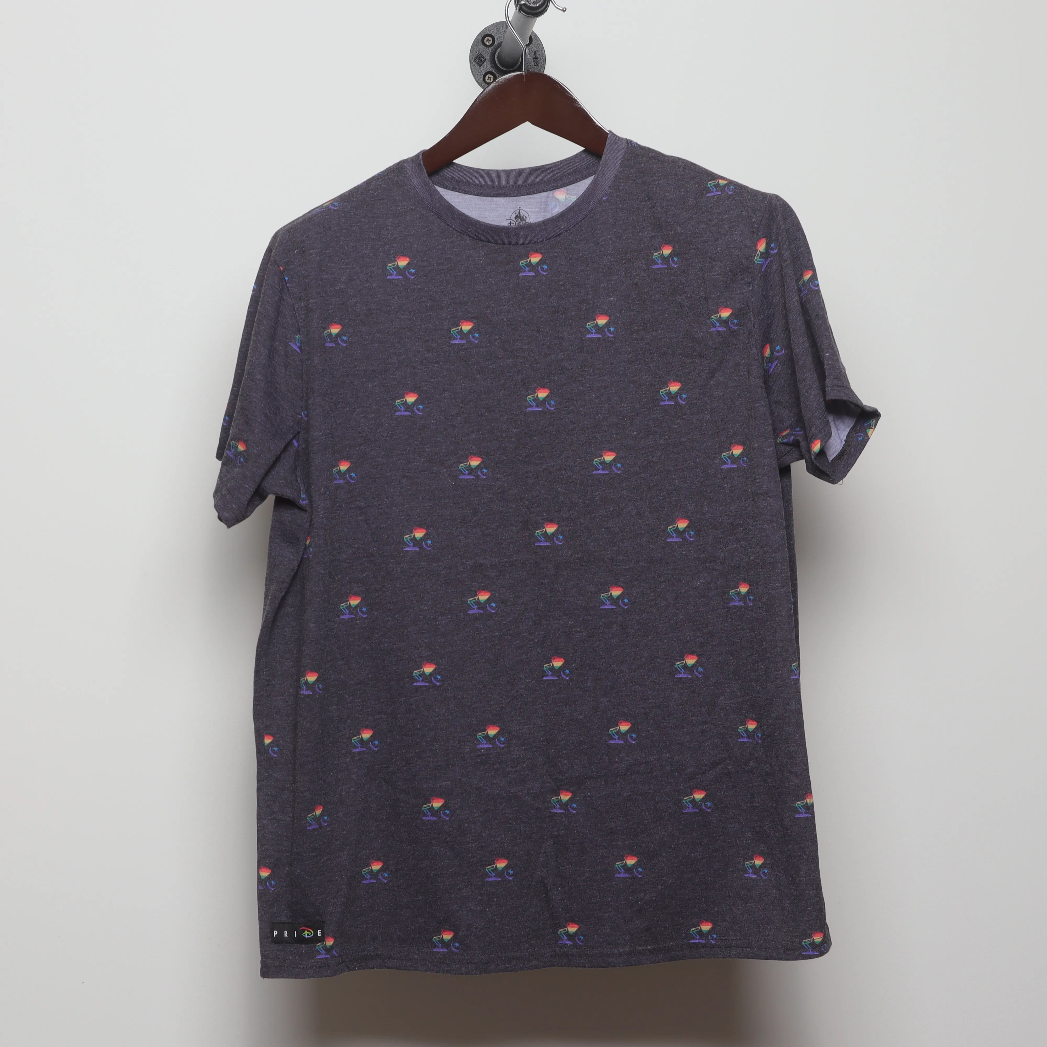 Front view of Vintage 2010s Disney Pixar Pride Lamp T-Shirt L