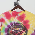 Close-up of the collar and tag on the Vintage 2010s Fashion Nova Spread Love Tie-Dye Tee M