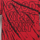 Close-up of the main graphic on the Vintage 2010s Good Vibes Only Tie-Dye T-Shirt M