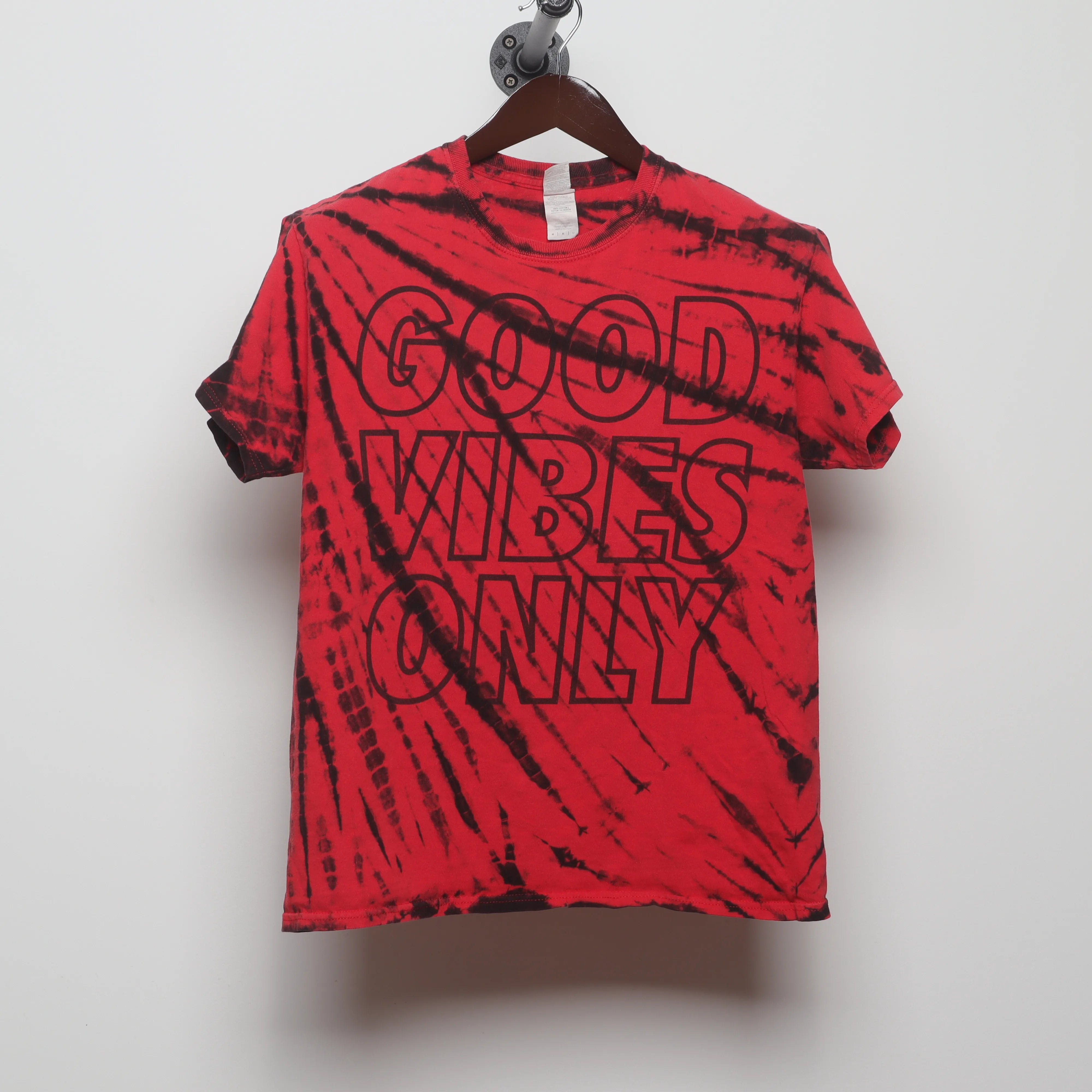 Front view of Vintage 2010s Good Vibes Only Tie-Dye T-Shirt M