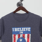 Close-up of the collar and tag on the Vintage 2010s I Believe In Nashville Graphic T-Shirt M