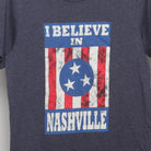 Close-up of the main graphic on the Vintage 2010s I Believe In Nashville Graphic T-Shirt M