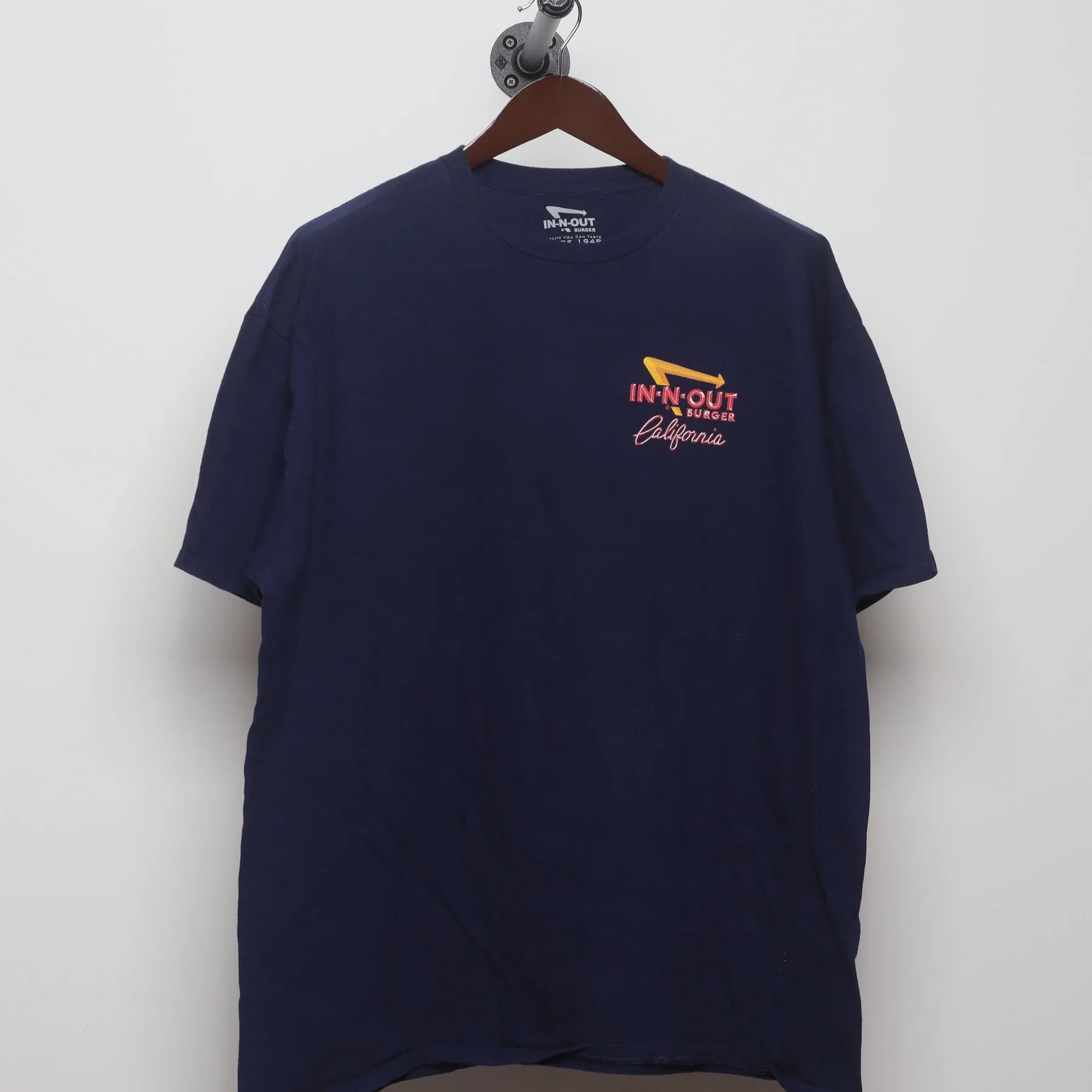 Front view of Vintage 2010s In-N-Out Burger "Classic Cars Sunset" T-Shirt - XL