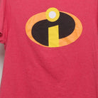 Close-up of the main graphic on the Vintage 2010s Incredibles 2 Movie Logo Tee L