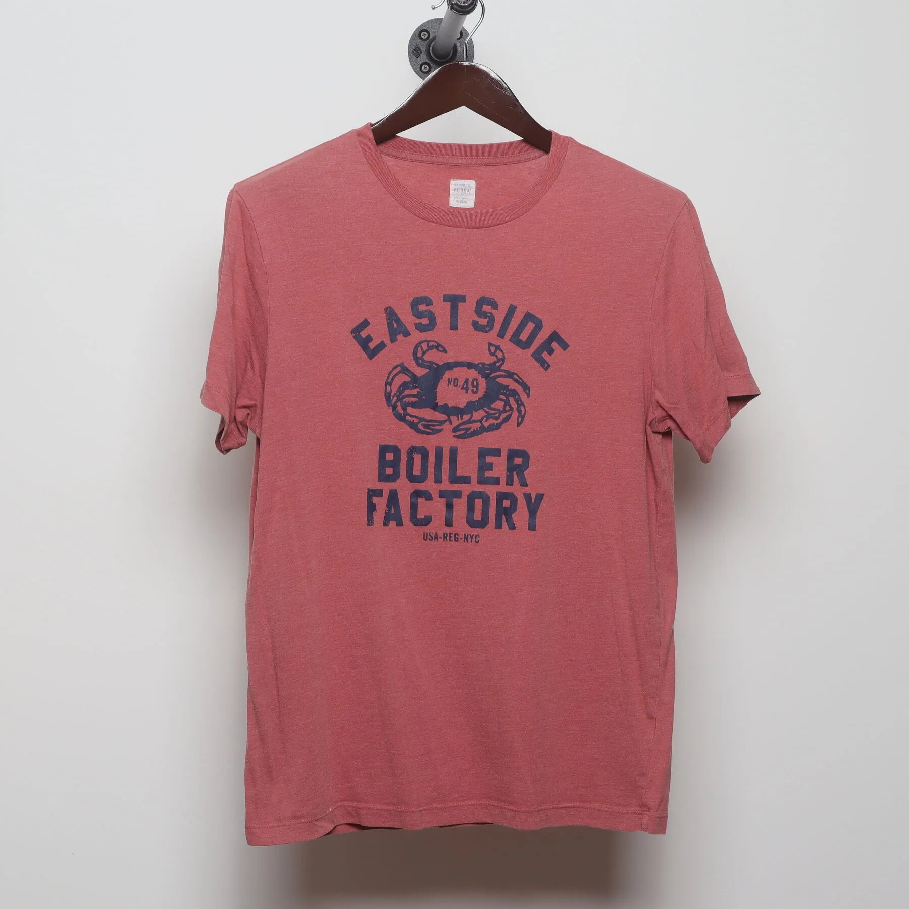Front view of Vintage 2010s J.Crew "Eastside Boiler Factory" T-Shirt - M
