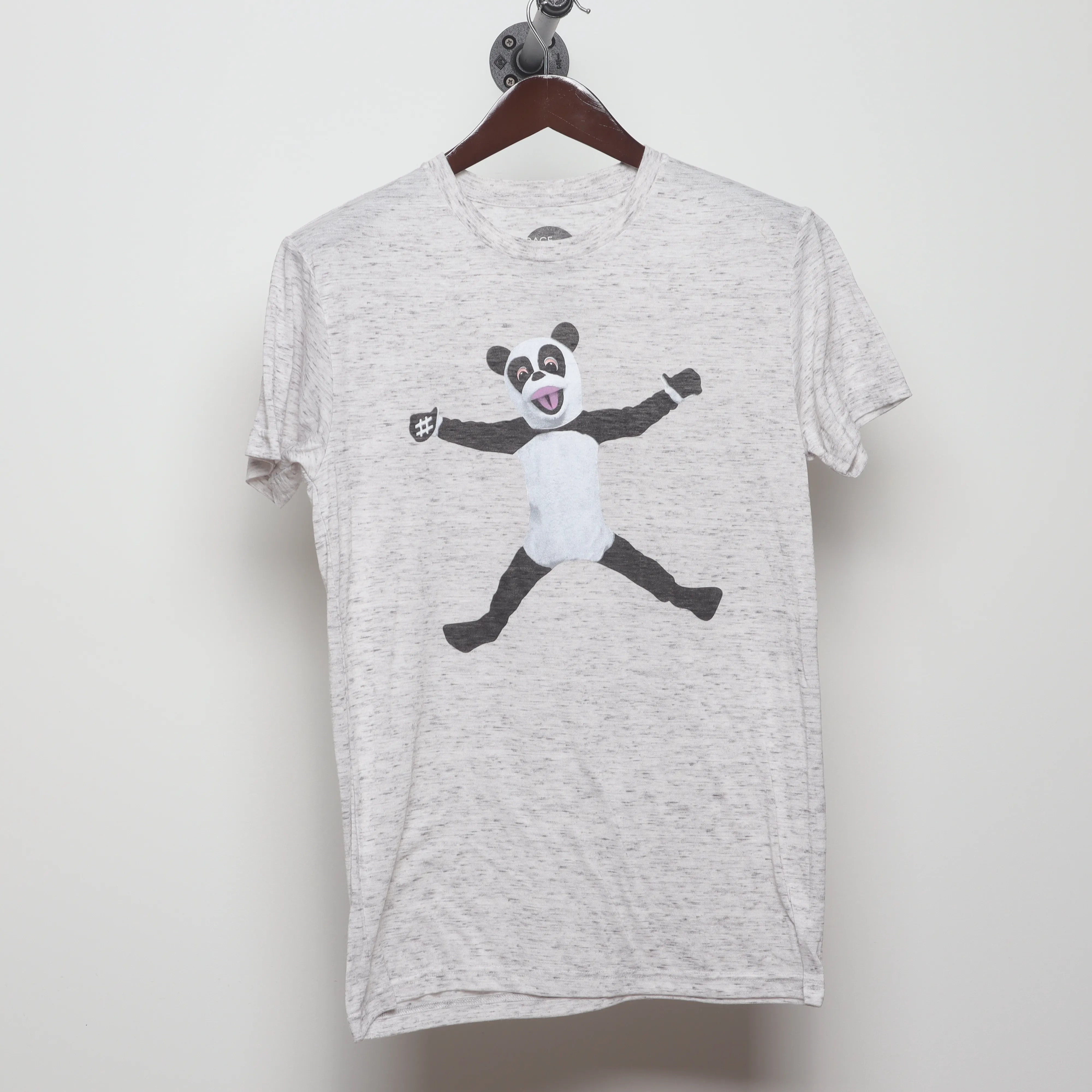 Front view of Vintage 2010s Jimmy Fallon Hashtag Panda T-Shirt S