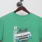 Close-up of the collar and tag on the Vintage 2010s Kaulig Racing NASCAR T-Shirt M
