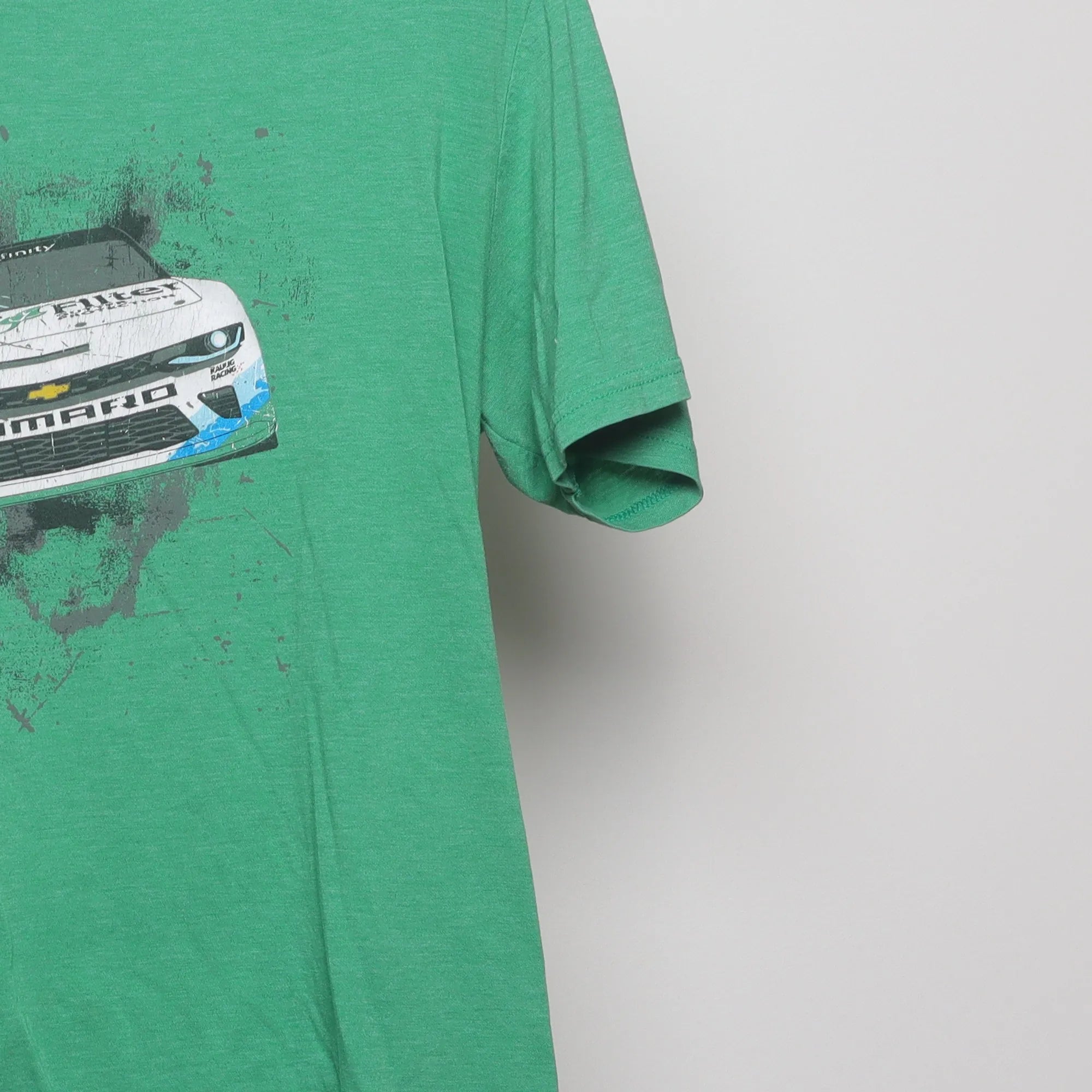 Close-up of the sleeve on the Vintage 2010s Kaulig Racing NASCAR T-Shirt M