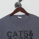 Close-up of the collar and tag on the Vintage 2010s Next Level Apparel "Cats & Cats & Cats" T-Shirt - XL