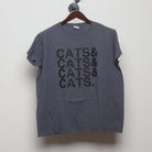 Front view of Vintage 2010s Next Level Apparel "Cats & Cats & Cats" T-Shirt - XL