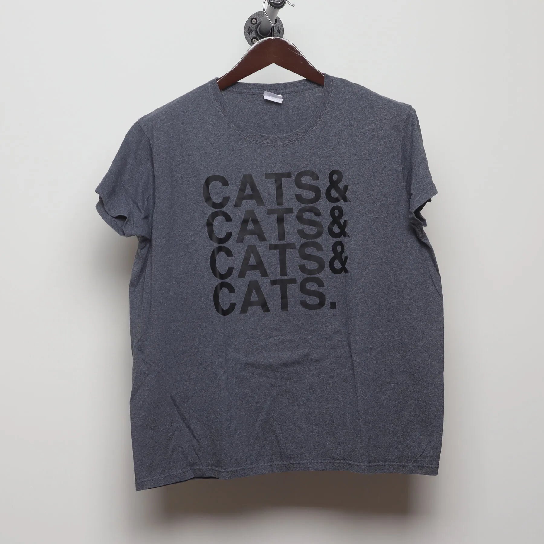 Front view of Vintage 2010s Next Level Apparel "Cats & Cats & Cats" T-Shirt - XL