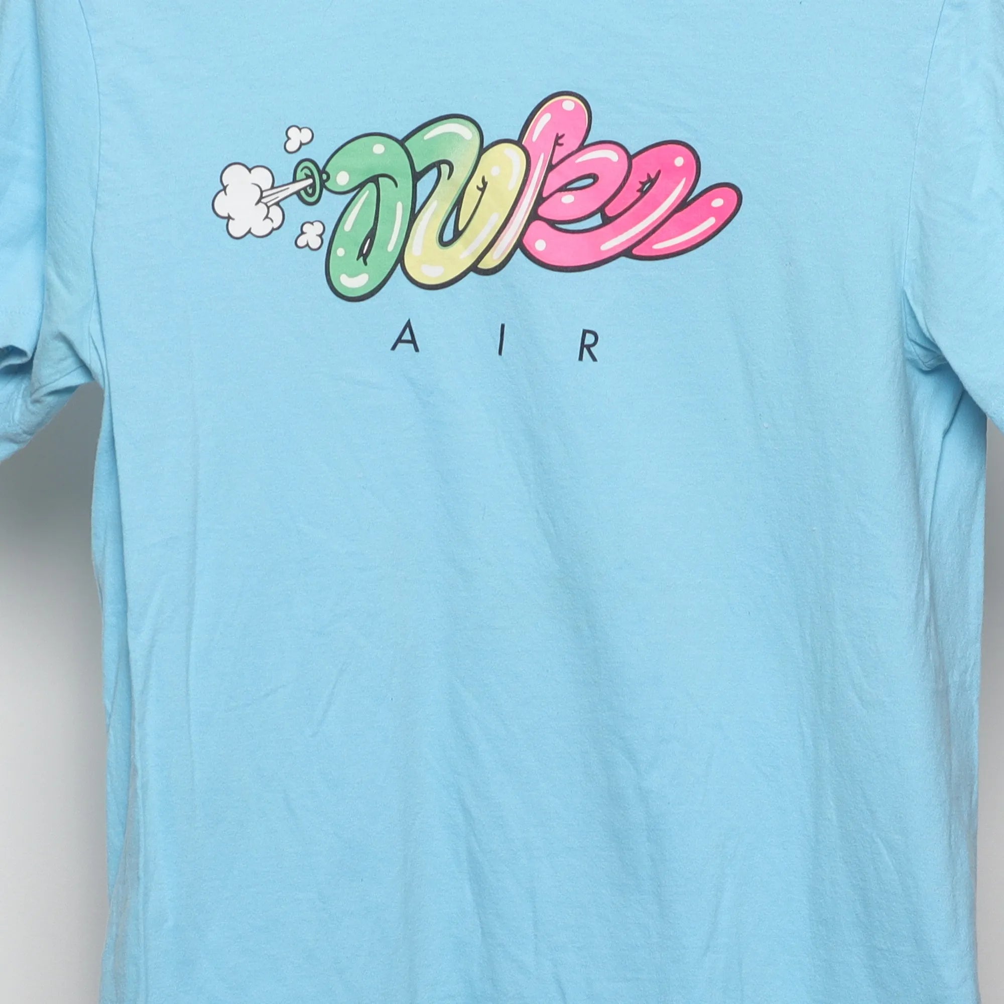 Close-up of the main graphic on the Vintage 2010s Nike Air Bubble Graffiti T-Shirt S