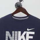Close-up of the collar and tag on the Vintage 2010s Nike "Block Logo" T-Shirt - XL