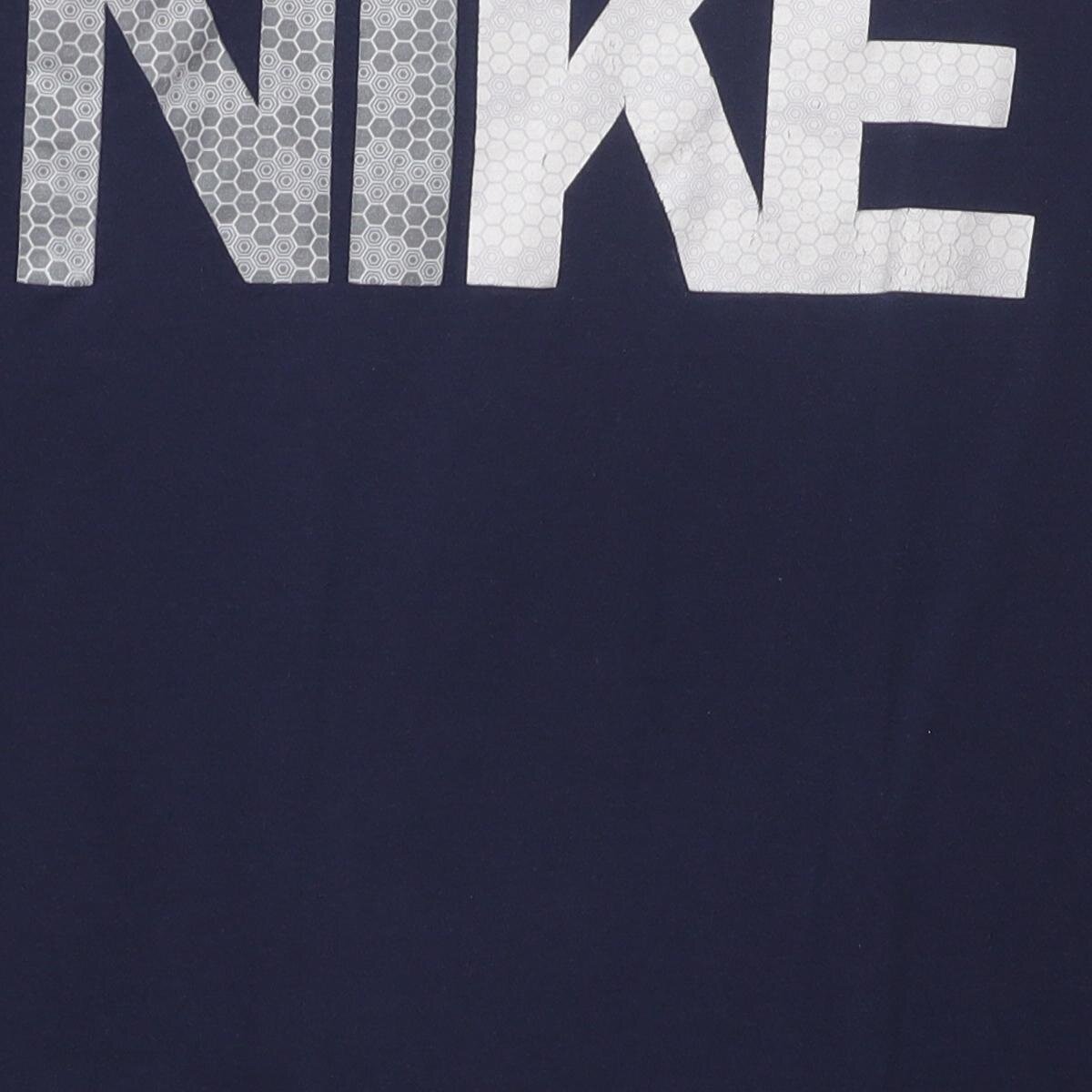 Close-up of the main graphic on the Vintage 2010s Nike "Block Logo" T-Shirt - XL