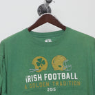 Close-up of the collar and tag on the Vintage 2010s Notre Dame Football Graphic T-Shirt M