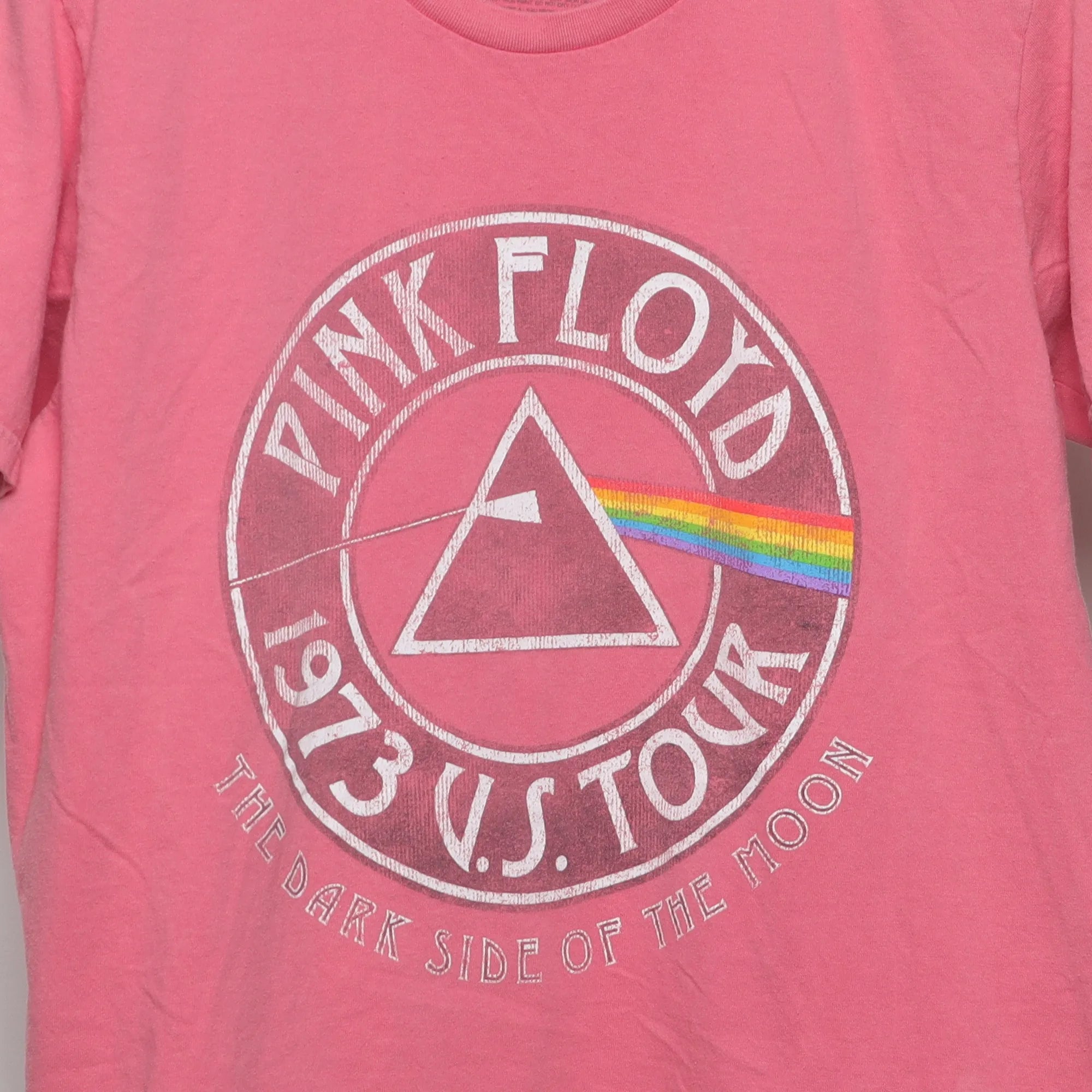 Close-up of the main graphic on the Vintage 2010s Pink Floyd 1973 Tour T-Shirt L