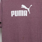 Close-up of the main graphic on the Vintage 2010s Puma Big Logo Heathered T-Shirt XL