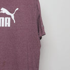 Close-up of the sleeve on the Vintage 2010s Puma Big Logo Heathered T-Shirt XL