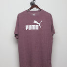 Front view of Vintage 2010s Puma Big Logo Heathered T-Shirt XL