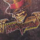 Close-up of the main graphic on the Vintage 2010s Rockstar Mayhem Festival "2010 Tour" T-Shirt - M
