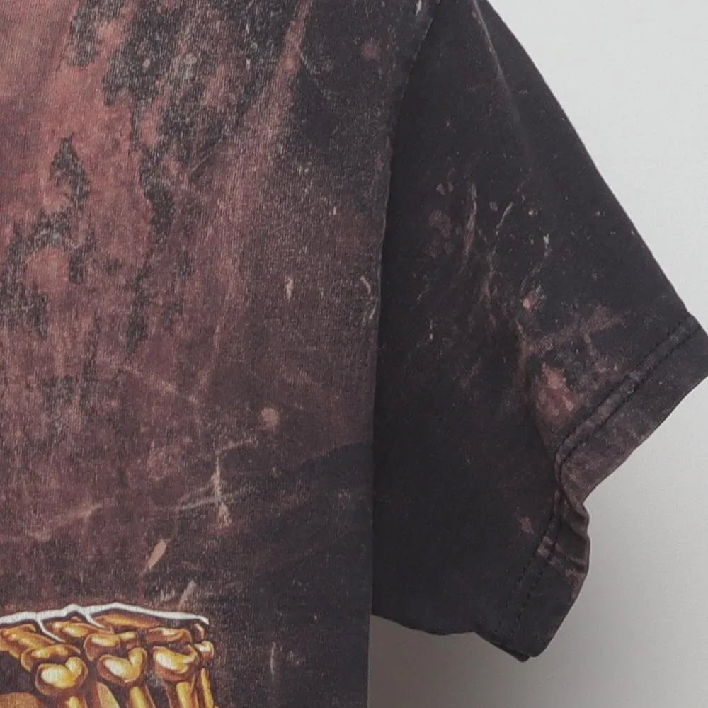 Close-up of the sleeve on the Vintage 2010s Rockstar Mayhem Festival "2010 Tour" T-Shirt - M