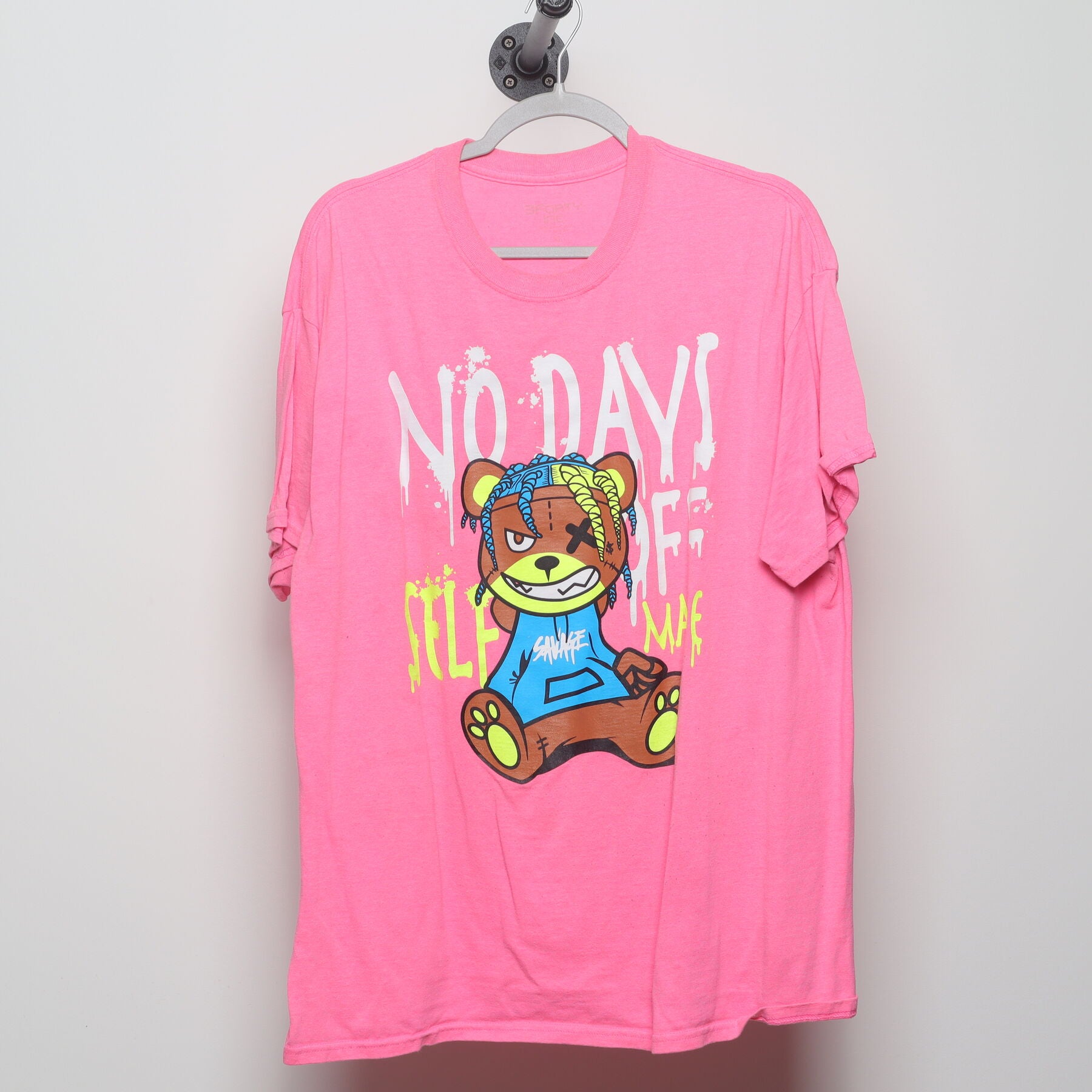 Front view of Vintage 2010s Savage Bear "No Days Off" T-Shirt - L
