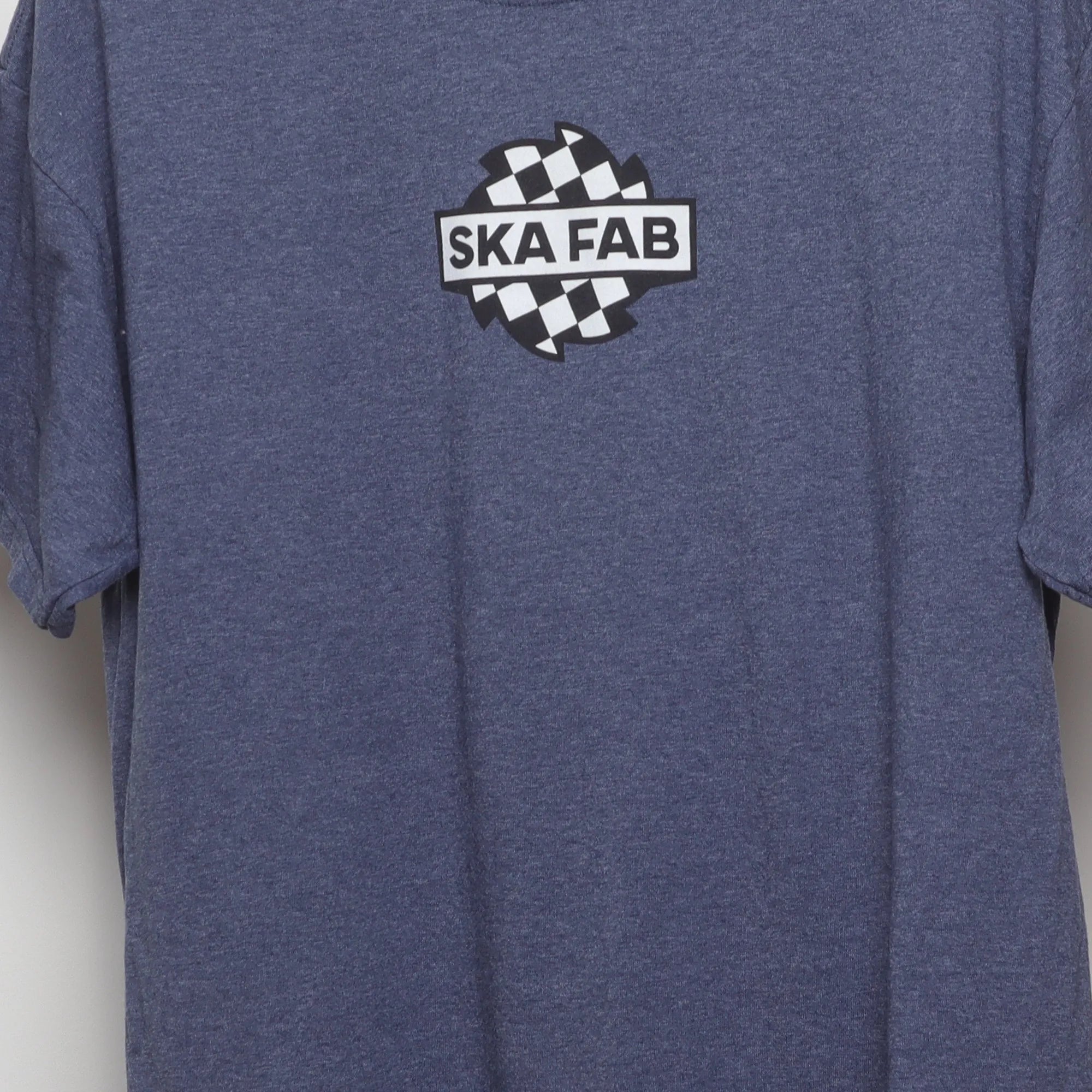 Close-up of the main graphic on the Vintage 2010s Ska Fab Checkerboard T-Shirt M