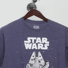 Close-up of the collar and tag on the Vintage 2010s Star Wars Millennium Falcon T-Shirt M