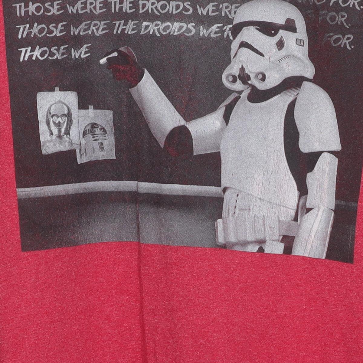 Close-up of the main graphic on the Vintage 2010s Star Wars "These Were The Droids" T-Shirt - XXL