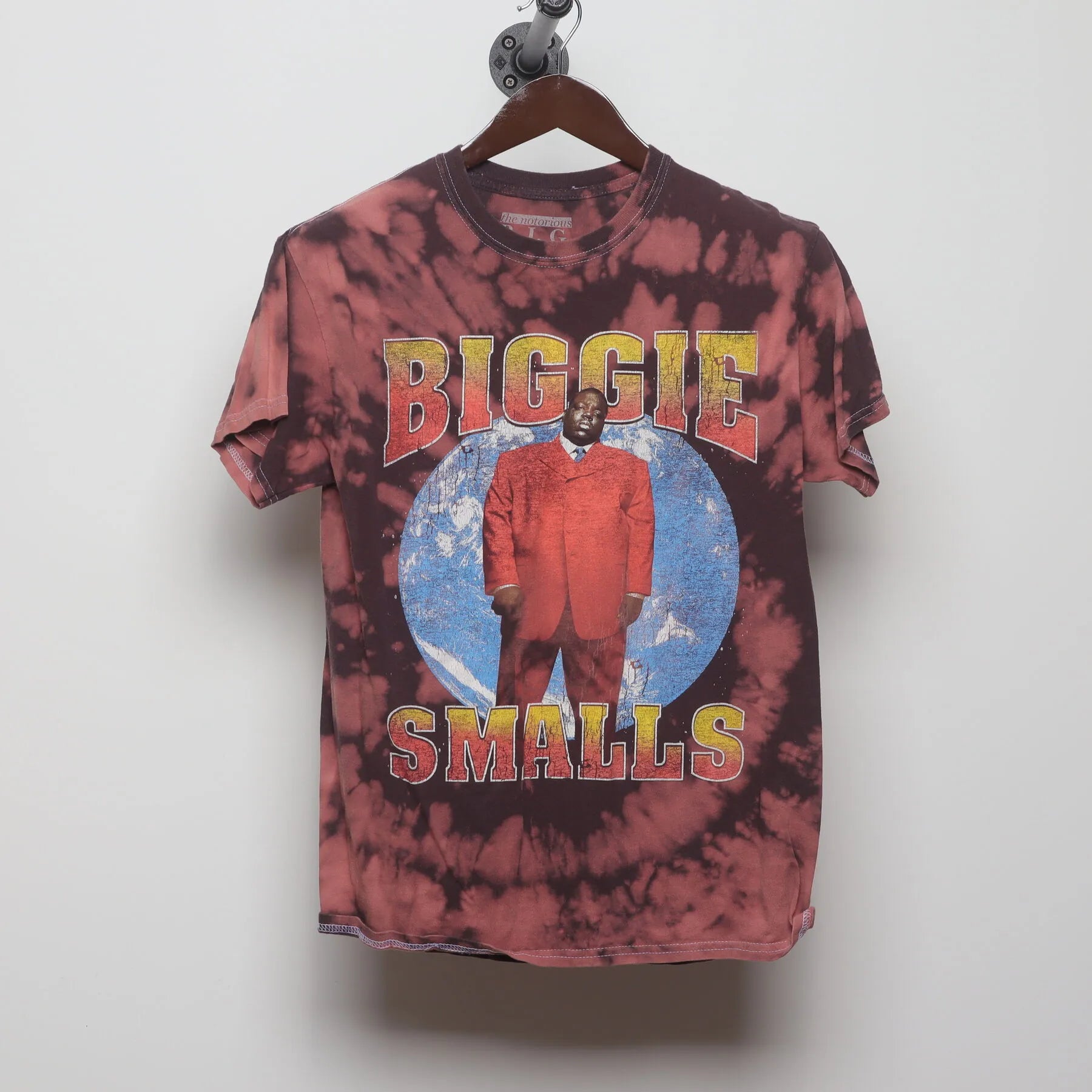 Front view of Vintage 2010s The Notorious B.I.G. "Biggie Smalls Globe" T-Shirt - M