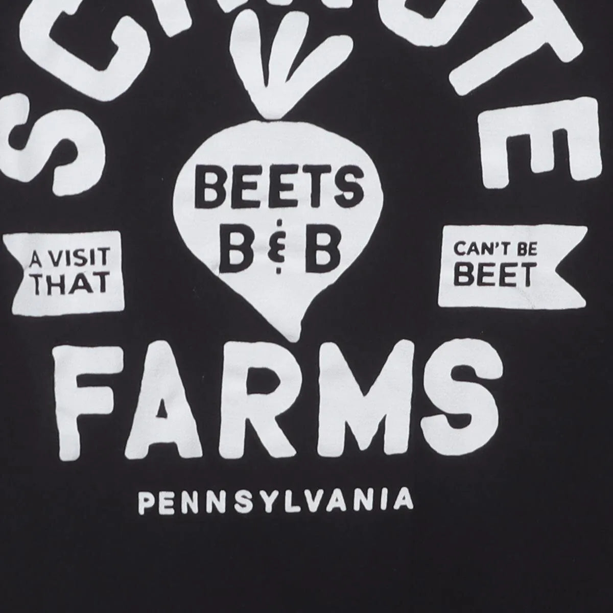 Close-up of the main graphic on the Vintage 2010s The Office "Schrute Farms" T-Shirt - XL